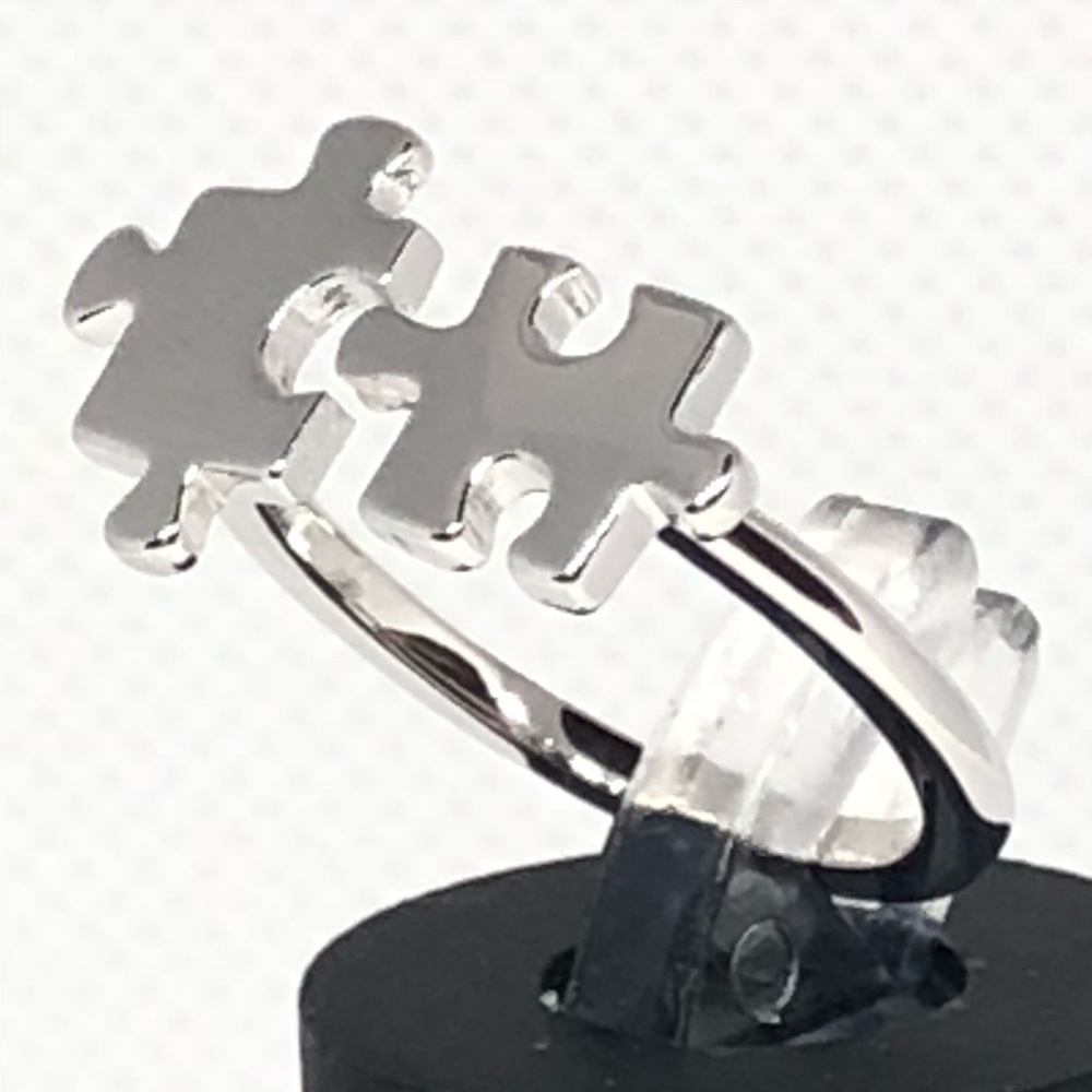 Sterling Silver Jigsaw Pieces Ring